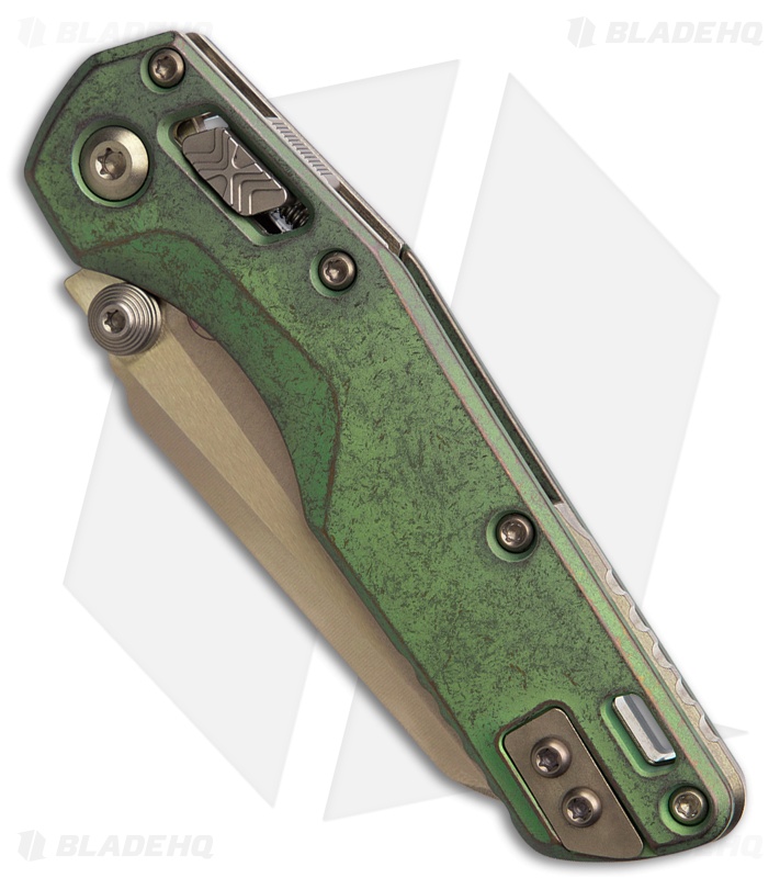 Marfione Select MSI Mini Ram-Lok Knife Antique Green Al (3.25" Bronze SW)