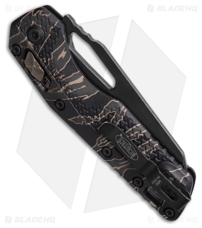 Microtech MSI Ram-Lok Knife Tri Grip Tiger Stripe Camo (3.9" BLK Apocalyptic)