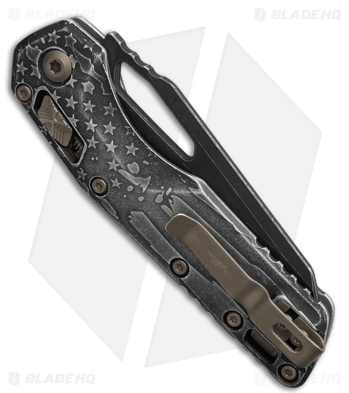 裁断済　MSI Microtech MSI Distressed Flag Aluminum Dark SW Bohler M390MK