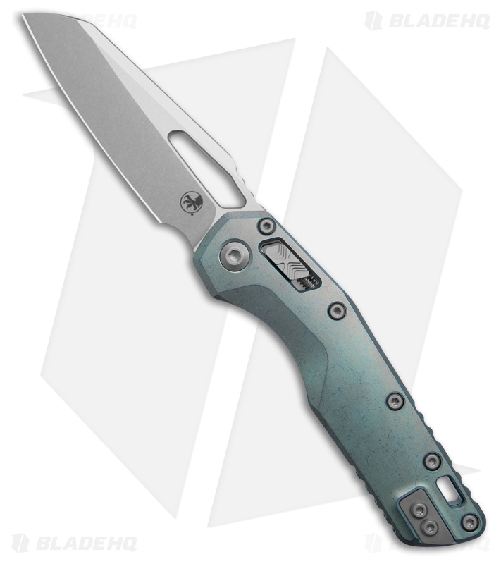 Microtech Marfione  MSI Ram-Lok Knife SW Ice Blue Titanium + Accents (3.9" SW)