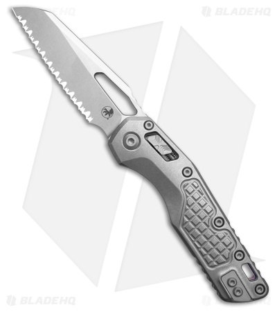 Microtech Marfione  MSI Ram-Lok Knife Frag Titanium + Purple Accents (3.9" FS)