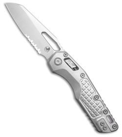 Microtech Marfione  MSI Ram-Lok Knife Frag Titanium + Purple Accents (3.9" Serr)