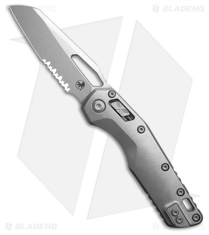 Microtech MSI Knife Gray with purple accents Titanium SW Serr