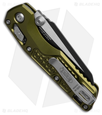 Microtech MSI Mini Knife OD Green Aluminum Black Serr