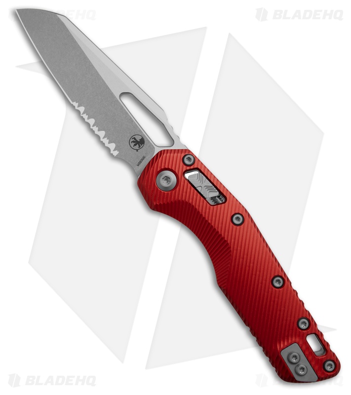 Microtech MSI Knife Fluted Red Aluminum SW Serr