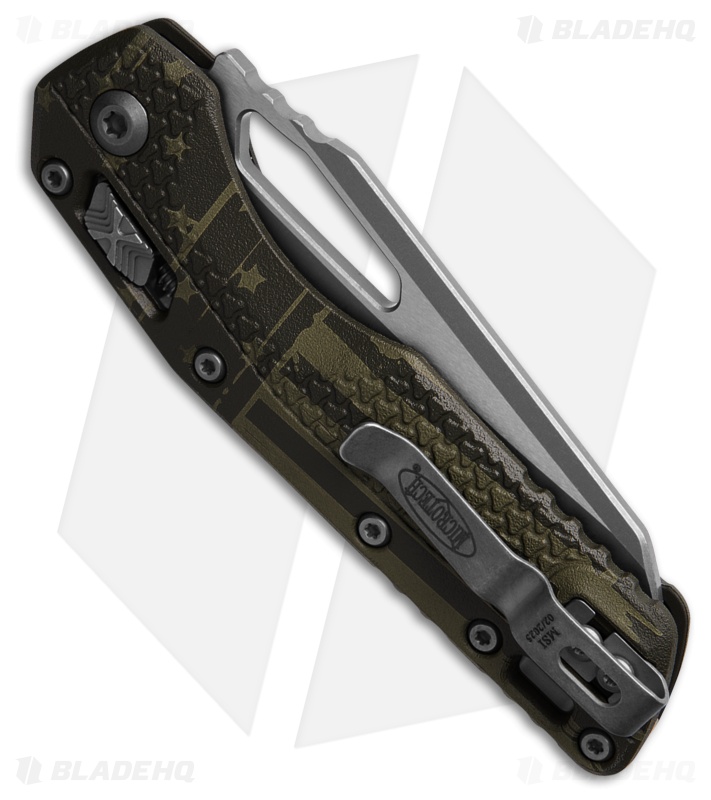 Microtech Standard Issue MSI Ram-Lok Knife Tri-Grip OD Flag Polymer (3.9" Apoc)