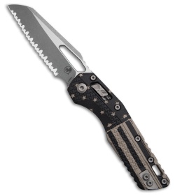 Microtech MSI Ram-Lok Knife Tri-Grip Flag Polymer (3.9" Apocalyptic Full Serr)