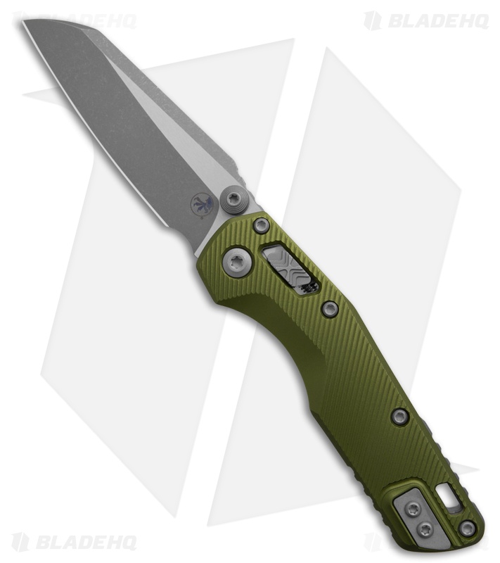 Microtech Standard Issue Mini Ram-Lok Knife OD Green Fluted Alum (3.25" Apoc)