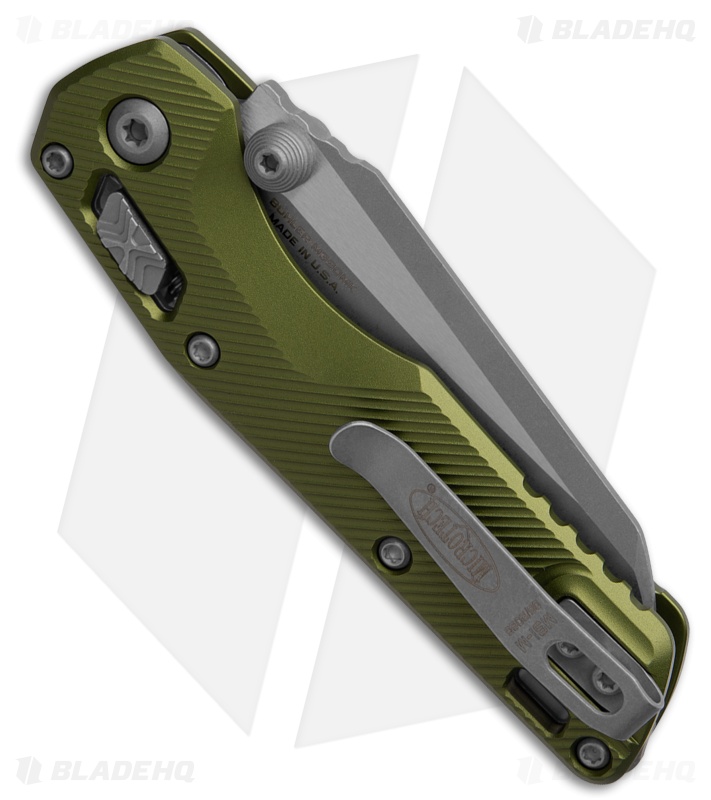 Microtech Standard Issue Mini Ram-Lok Knife OD Green Fluted Alum (3.25" Apoc)