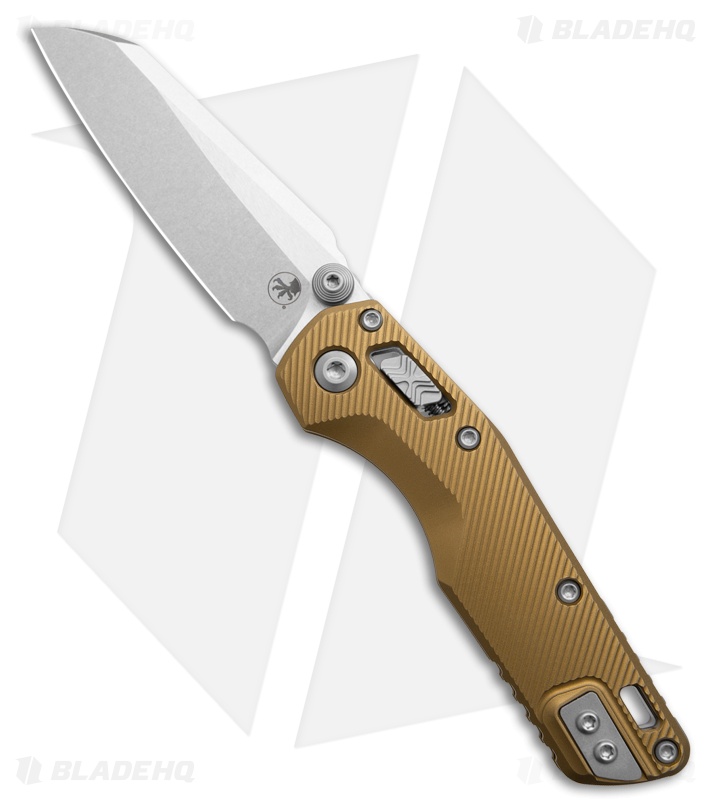 Microtech Standard Issue Mini Ram-Lok Knife Tan Fluted Alum (3.25" SW)