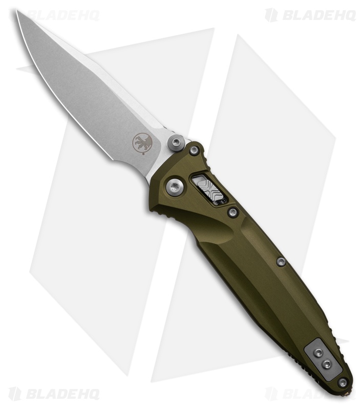 Microtech Socom Delta Ram-Lok Knife OD Green Aluminum (4" Stonewash) 159RL-10OD