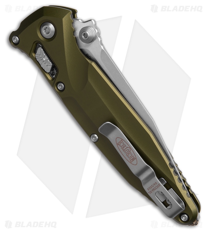 Microtech Socom Delta Ram-Lok Knife OD Green Aluminum (4" Stonewash) 159RL-10OD