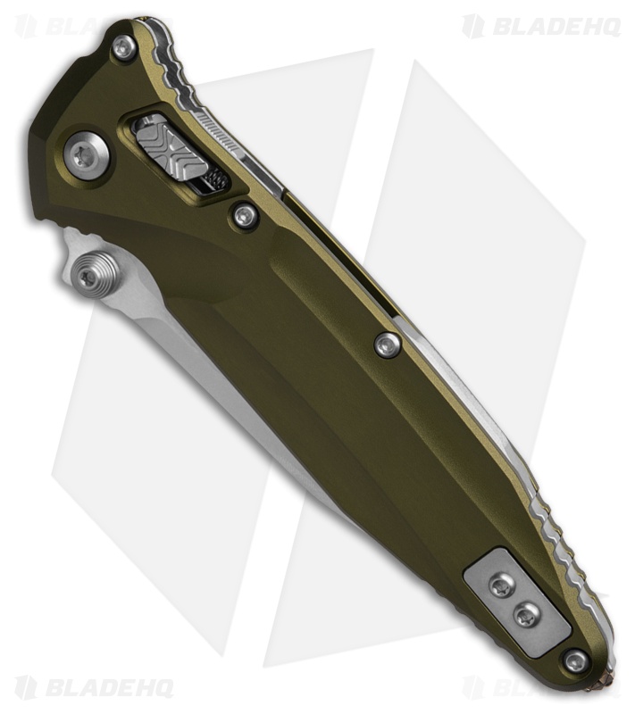 Microtech Socom Delta Ram-Lok Knife OD Green Aluminum (4" Stonewash) 159RL-10OD