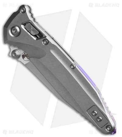 Microtech Socom Delta Ram-Lok Knife Stonewash Ti w/Purple Accents (4" SW)