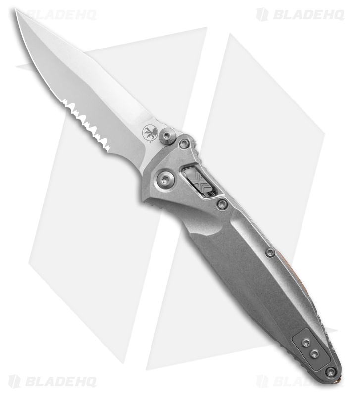 Microtech Socom Delta Ram-Lok Knife Stonewash Titanium (4" Stonewash Serr)