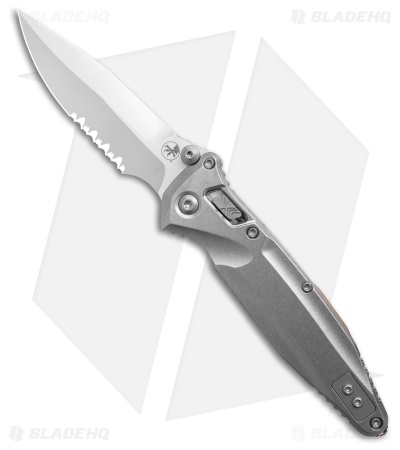 Microtech Socom Delta Ram-Lok Knife Stonewash Titanium (4" Stonewash Serr)