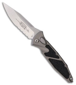 Microtech Socom Elite S/E Automatic Knife Natural Clear Aluminum (4" SW Serr)