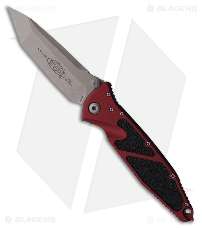 Microtech Socom Elite T/E Liner Lock Knife Merlot Red Aluminum (4" Apocalyptic)