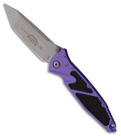Microtech Socom Elite T/E Liner Lock Knife Purple Aluminum (4" Apocalyptic)