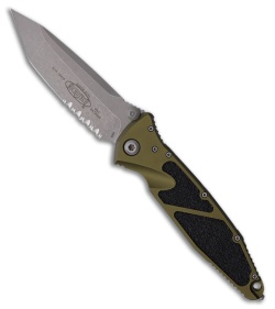 Microtech Socom Elite T/E Liner Lock Knife OD Green Aluminum (4" Apoc Serr)