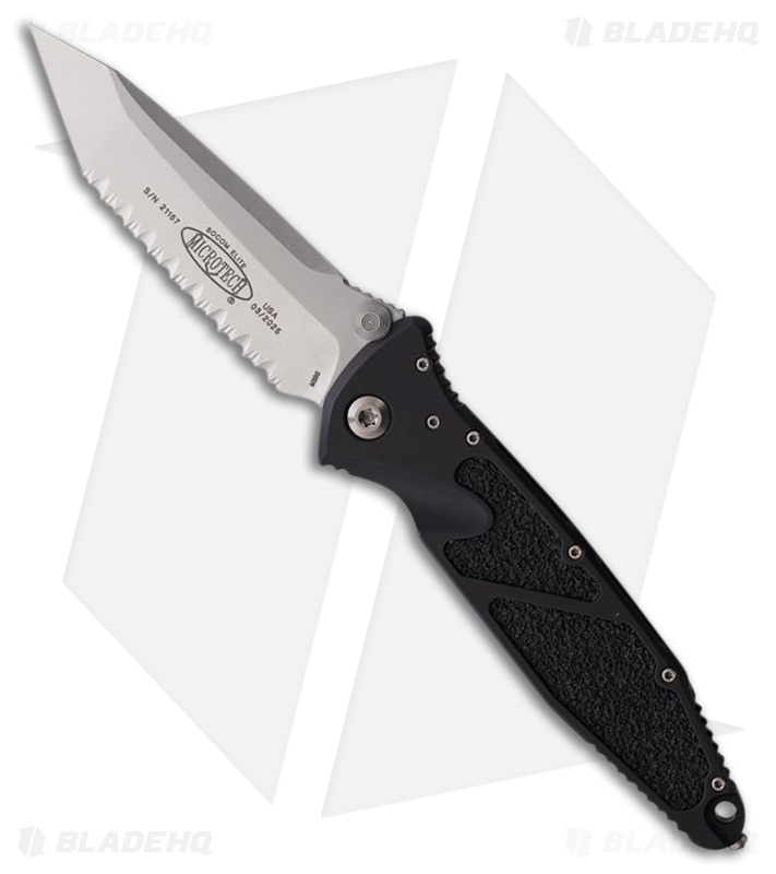 Microtech Socom Elite T\E Liner Lock Knife Black Aluminum (4" SW Full Serr)