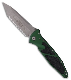Microtech Socom Elite T/E Liner Lock Knife Emerald Green Aluminum (4" Apoc FS)