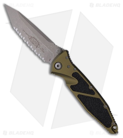 Microtech Socom Elite T/E Liner Lock Knife OD Green Aluminum (4" Apocalyptic FS)