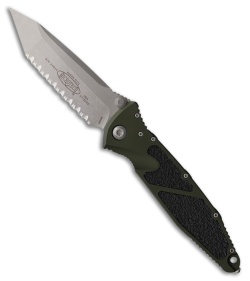 Microtech Socom Elite T/E Liner Lock Knife Woodland Green Al (4" Apoc Full Serr)