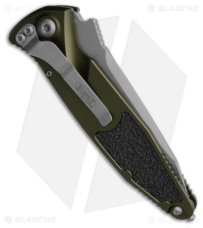 Microtech Socom Elite Auto Knife OD Green Aluminum (4" Stonewash Serr)