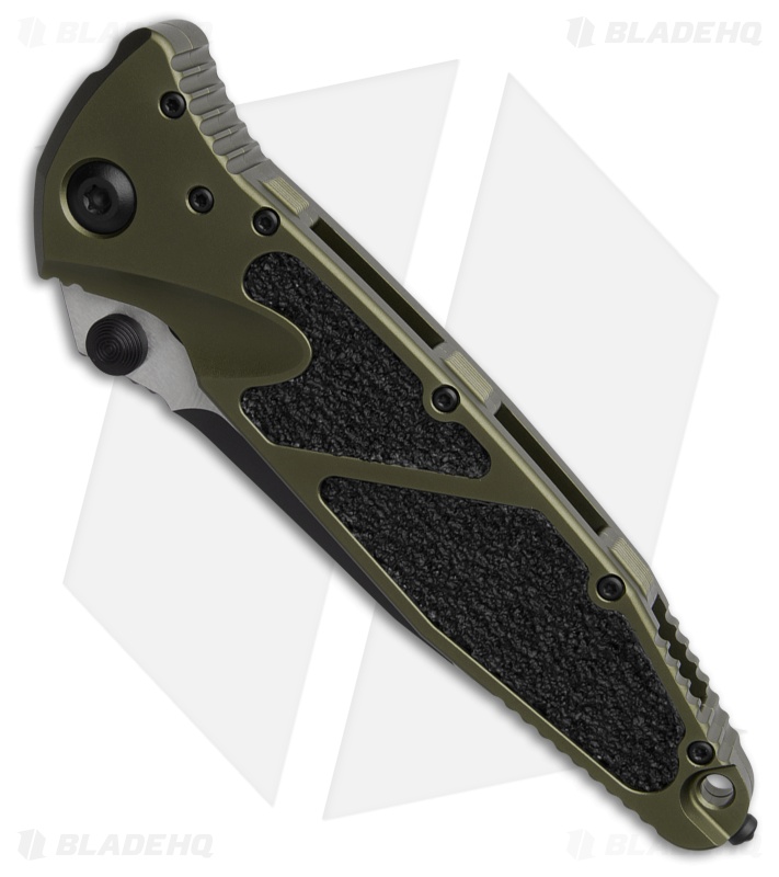 Microtech Socom Elite Manual Knife OD Green (4" Black Serr) 160-2OD
