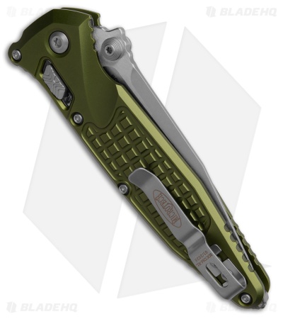 Microtech Socom Elite Ram-Lok Knife OD Green Frag Aluminum (4" Stonewash Serr)