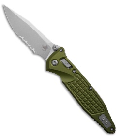 Microtech Socom Elite Ram-Lok Knife OD Green Frag Aluminum (4" Stonewash Serr)