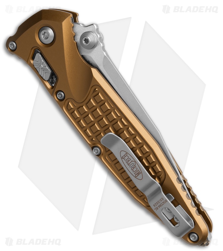Microtech Socom Elite Ram-Lok Knife Tan Frag Aluminum (4" Stonewash)