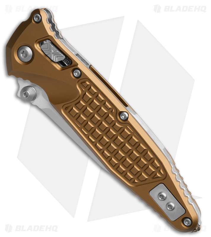 Microtech Socom Elite Ram-Lok Knife Tan Frag Aluminum (4" Stonewash)