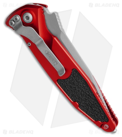 Microtech Socom Elite S/E Automatic Knife Red Aluminum (4" Apocalyptic Serr)