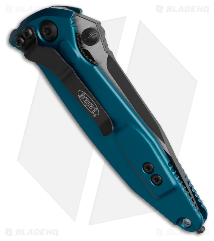Microtech Socom Elite S/E Manual Knife Blue Aluminum (4" Black) 160-1BL