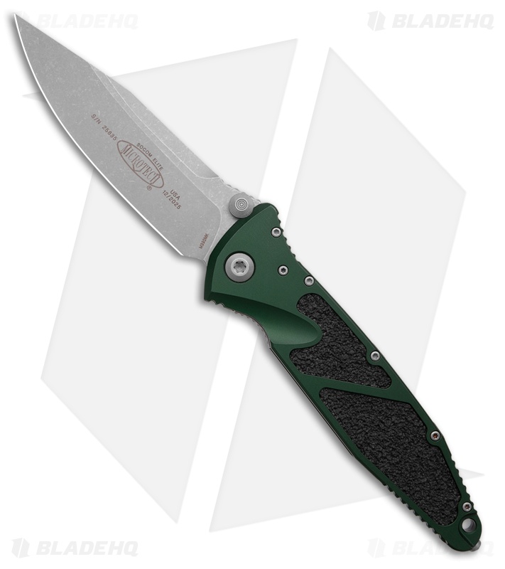 Microtech Socom Elite Emerald Green Al Clip Point Apoc M390