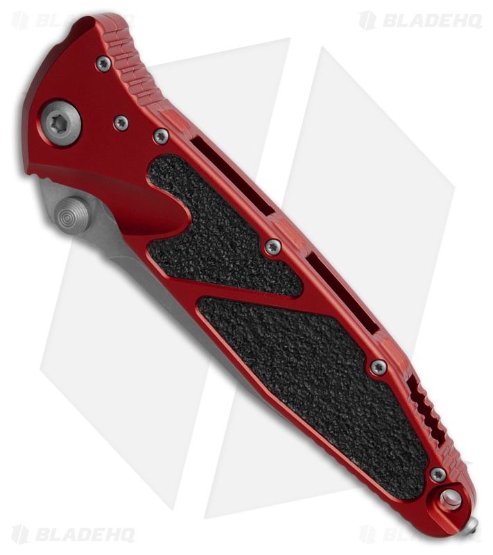 Microtech Socom Elite S/E Manual Knife Red Aluminum (4" Apocalyptic Serrated)