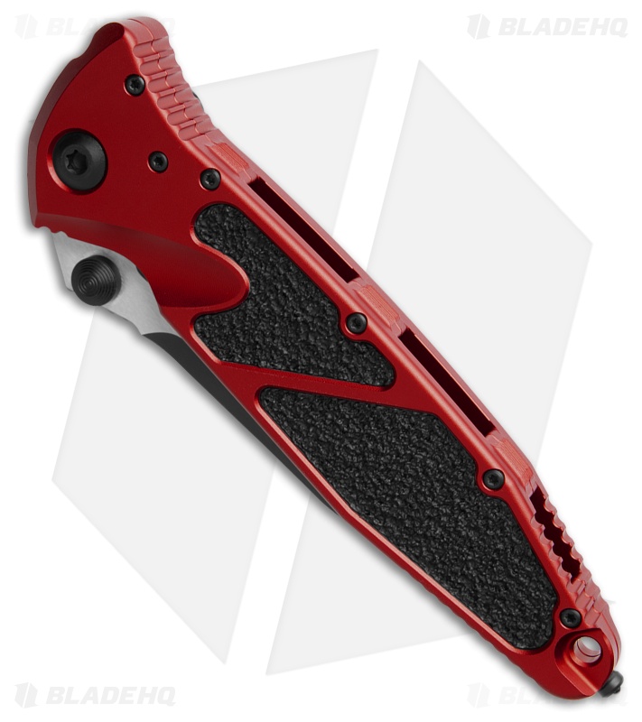 Microtech Socom Elite S/E Manual Knife Red Aluminum (4" Black Serr) 160-2RD