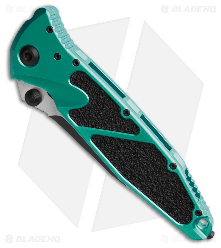 Microtech Socom Elite S/E Manual Knife Turquoise Aluminum (4" Black) 160-1TQ