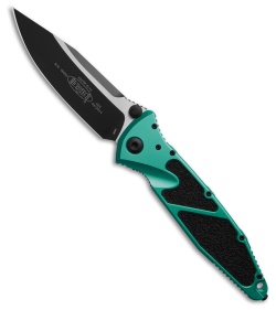 Microtech Socom Elite Blue Al Clip Point Black M390
