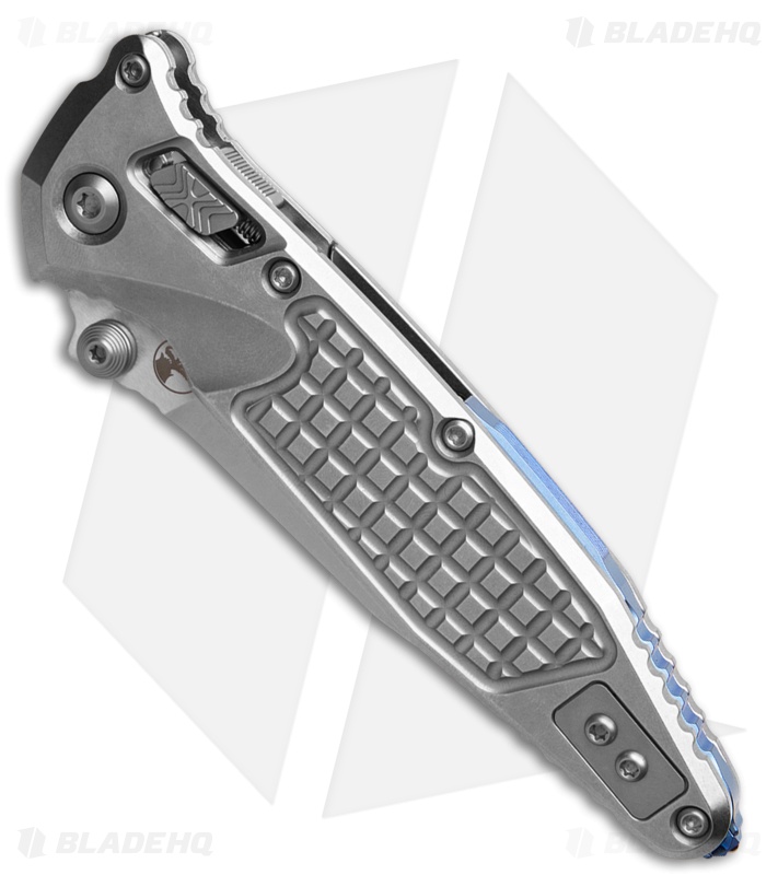 Microtech Socom Elite S/E Ram-Lok Knife SW Frag Ti W/Blue Ti Accent (4" SW)