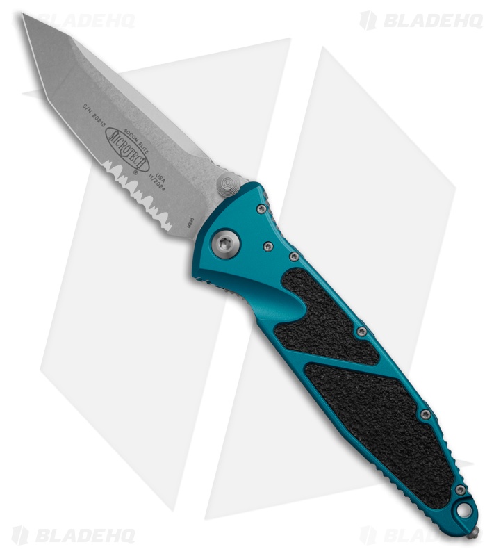 Microtech Socom Elite Knife Blue Aluminum T/E SW Serr