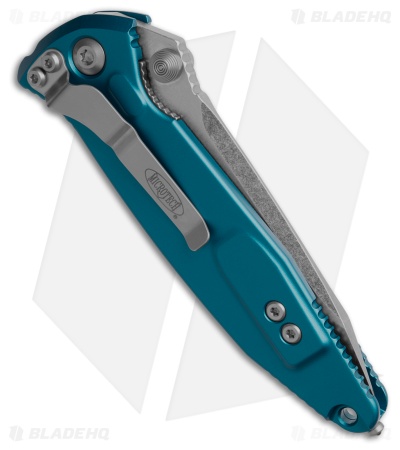 Microtech Socom Elite T/E Manual Knife Blue Aluminum (4" SW Serr) 161-11BL