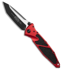 Microtech Socom Elite T/E Manual Knife Red Aluminum (4" Black) 161-1RD