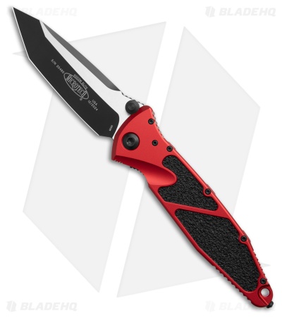Microtech Socom Elite T/E Manual Knife Red Aluminum (4" Black) 161-1RD