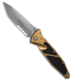 Microtech Socom Elite T/E Manual Knife Tan Aluminum (4" Apocalyptic Serr)