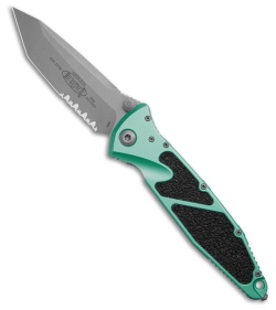 Microtech Socom Elite T/E Manual Knife Turquoise (4" Apocalyptic Serr)161-11APTQ