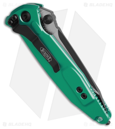 Microtech Socom Elite T/E Manual Knife Turquoise Aluminum (4" Black) 161-1TQ