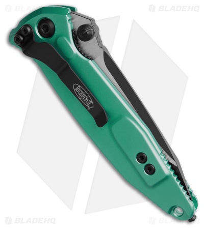 Microtech Socom Elite T/E Manual Knife Turquoise Al (4" Two-Tone Serr) 161-2TQ